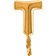 Balon micro folie litera T aurie - 18cm, Radar 07392