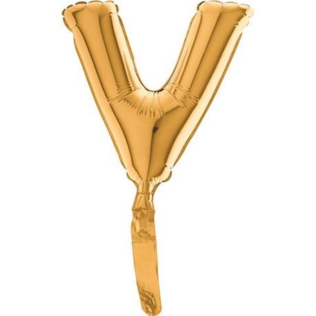 Balon Micro Folie litera V aurie - 18cm, Radar GB07412G
