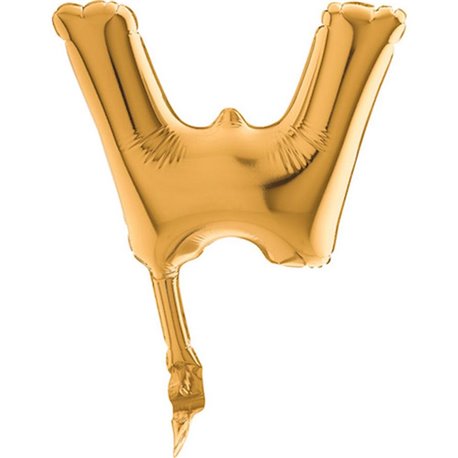 Balon Micro Folie litera W aurie - 18cm, Radar GB07422G