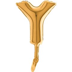 Balon Micro Folie litera Y aurie - 18cm, Radar GB07442G