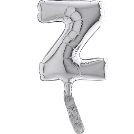Balon Micro Folie litera Z argintie - 18cm, Radar GB07459S