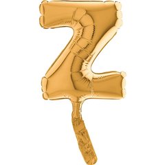 Balon micro folie litera Z aurie - 18cm, Radar 07452