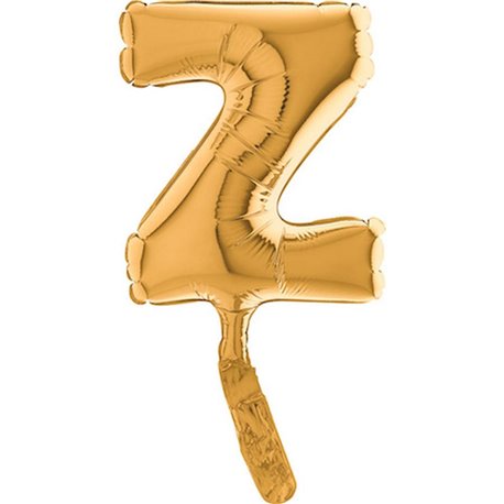 Balon Micro Folie litera Z aurie - 18cm, Radar GB07452G