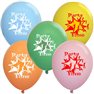 Baloane latex sidefate 10"/26cm inscriptionate "Party Time", Radar GMI.PT