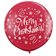Baloane Jumbo inscriptionate Merry Christmas, Q 74666, Set 1 buc