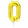 Balon folie cifra 0 auriu - 41cm, Northstar Balloons 00557