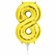 Balon folie cifra 8 auriu - 41cm, Amscan 33091