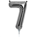 Baloane Folie cu Cifre 0-9 Silver - 16"/41cm, Northstar Balloons, 1 buc