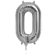 Balon folie cifra 0 argintiu - 41cm, Amscan 33074