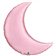 Balon folie figurina semiluna Pearl Pink - 89cm, Qualatex 746236