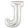 Balon folie mare litera J argintiu - 83 cm, Amscan 32965