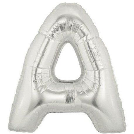Baloane Folie Mari cu Litere A-Z Argintii, 86 cm / 34", Northstar Balloons, 1 buc