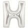 Balon folie mare litera H argintiu - 86cm, Northstar Balloons 00203