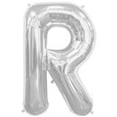 Baloane Folie Mari cu Litere A-Z Argintii, 86 cm / 34", Northstar Balloons, 1 buc