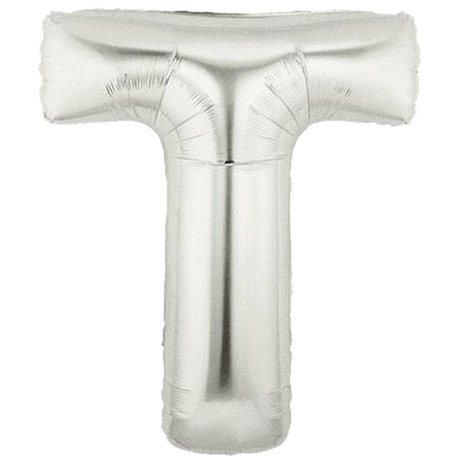 Baloane Folie Mari cu Litere A-Z Argintii, 86 cm / 34", Northstar Balloons, 1 buc