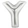 Balon folie mare litera Y argintiu - 86 cm, Amscan 32997