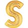 Balon folie mare litera S auriu - 86cm, Northstar Balloons 00266