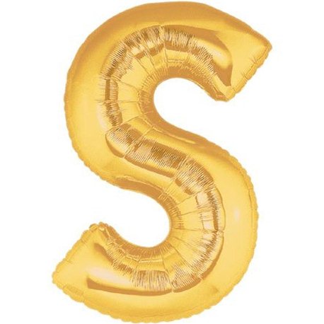 Baloane Folie Mari cu Litere A-Z Aurii, 86 cm / 34", Northstar Balloons, 1 buc