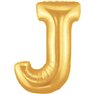 Baloane Folie Mari cu Litere A-Z Aurii, 86 cm / 34", Northstar Balloons, 1 buc