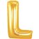 Balon folie mare litera L auriu - 86cm, Northstar Balloons 00259