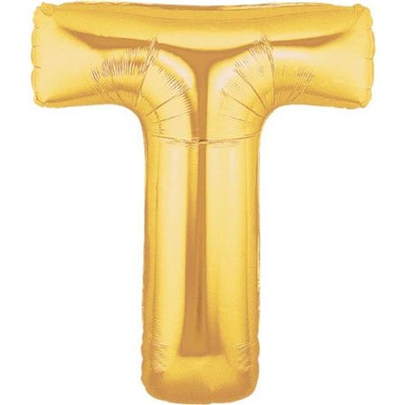 Baloane Folie Mari cu Litere A-Z Aurii, 86 cm / 34", Northstar Balloons, 1 buc