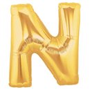Baloane Folie Mari cu Litere A-Z Aurii, 86 cm / 34", Northstar Balloons, 1 buc
