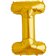 Balon folie mare litera I auriu - 86cm, Amscan 32964