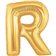 Balon folie mare litera R auriu - 86 cm, Amscan 32982