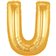 Balon folie mare litera U auriu - 86cm, Radar 32988