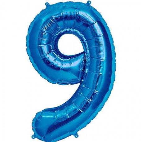 Baloane Folie Mari cu Cifre 0-9 Blue - 34"/86cm, Northstar Balloons, 1 buc