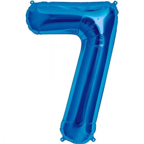 Baloane Folie Mari cu Cifre 0-9 Blue - 34"/86cm, Northstar Balloons, 1 buc