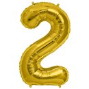 Baloane Folie Mari cu Cifre 0-9 Gold - 34"/86cm, Northstar Balloons, 1 buc