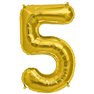 Baloane Folie Mari cu Cifre 0-9 Gold - 34"/86cm, Amscan 28252, 1 buc