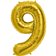 Balon folie figurina cifra 9 auriu - 86cm, Anagram 13743