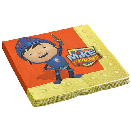Servetele pentru petrecere copii - Mike the Knight, 33 x 33 cm, Amscan 996100, Set 16 buc