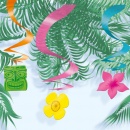 Serpentine decorative cu flori -60cm, Amscan 670081, Set 15buc