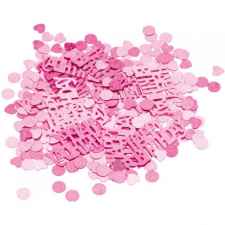 Confeti roz "Happy Birthday" pentru party si evenimente, Amscan 500181
