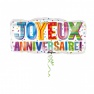 Balon folie figurina masina Joyeux Anniversaire - 83x40cm, Amscan 31637