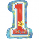 Balon folie figurina First Birthday Boy, Amscan 11929101