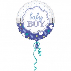 Balon Folie 45cm Baby Boy, Amscan 3364201