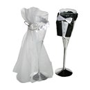 Pahare sampanie de nunta - 22 cm, Radar 719161, Set 2 buc