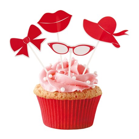 Scobitori decorative Lady pentru briose, Radar 502.51, Set 12 buc