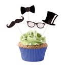 Scobitori decorative Gentleman pentru briose, Radar 502.50, Set 12 buc