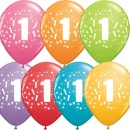 Baloane latex 10" inscriptionate Cifra 1 Asortate, Radar GI90.LMA