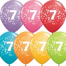 Baloane latex 10" inscriptionate Cifra 7 Asortate, Radar GI90.LMA