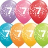 Baloane latex 10" inscriptionate Cifra 7 Asortate, Radar GI90.LMA