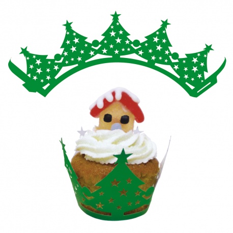 Decor briose pentru Craciun, 5.5 x 5 cm, Radar25266, Set 12 buc