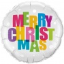 Folie 45 cm " Merry Christmas ", Qualatex 54145
