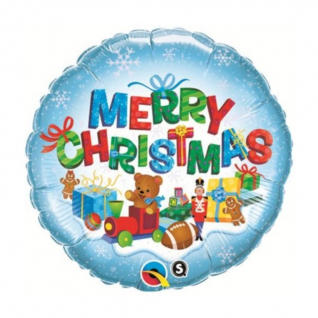 Folie 45 cm " Merry Christmas ", Qualatex 40079