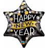Folie 56 cm Happy New Year Star, Qualatex 19035